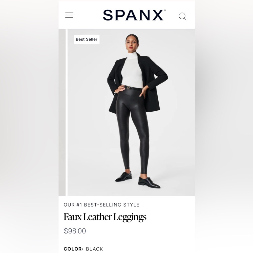 Spanx faux leather legging